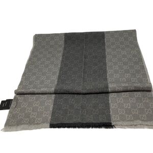 Gucci Black and Gray GG unisex Scarf